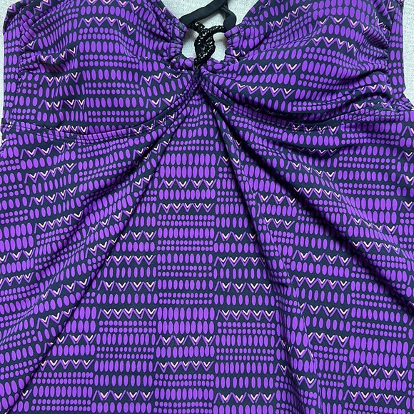 Liz Lange maternity for target purple medium tankini top. - Picture 5 of 8